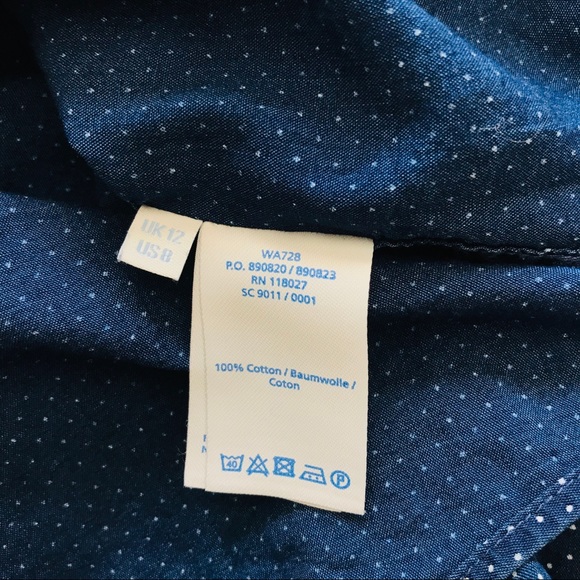 Boden | Blue Polka Dot Relaxed Weekend Shirt - Picture 3 of 3